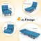 3-in-1 Versatile 6-Positon Adjustable Sleeper Bed with Padded Seat and Back